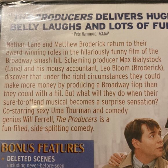 🍿DVD 3/$15 The Producers Comedy starring Nathan Lane, Matthew Broderick NIP - Picture 8 of 8